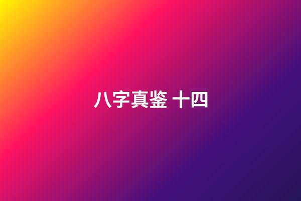 八字真鉴 十四